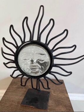 Celestial sun candle holder